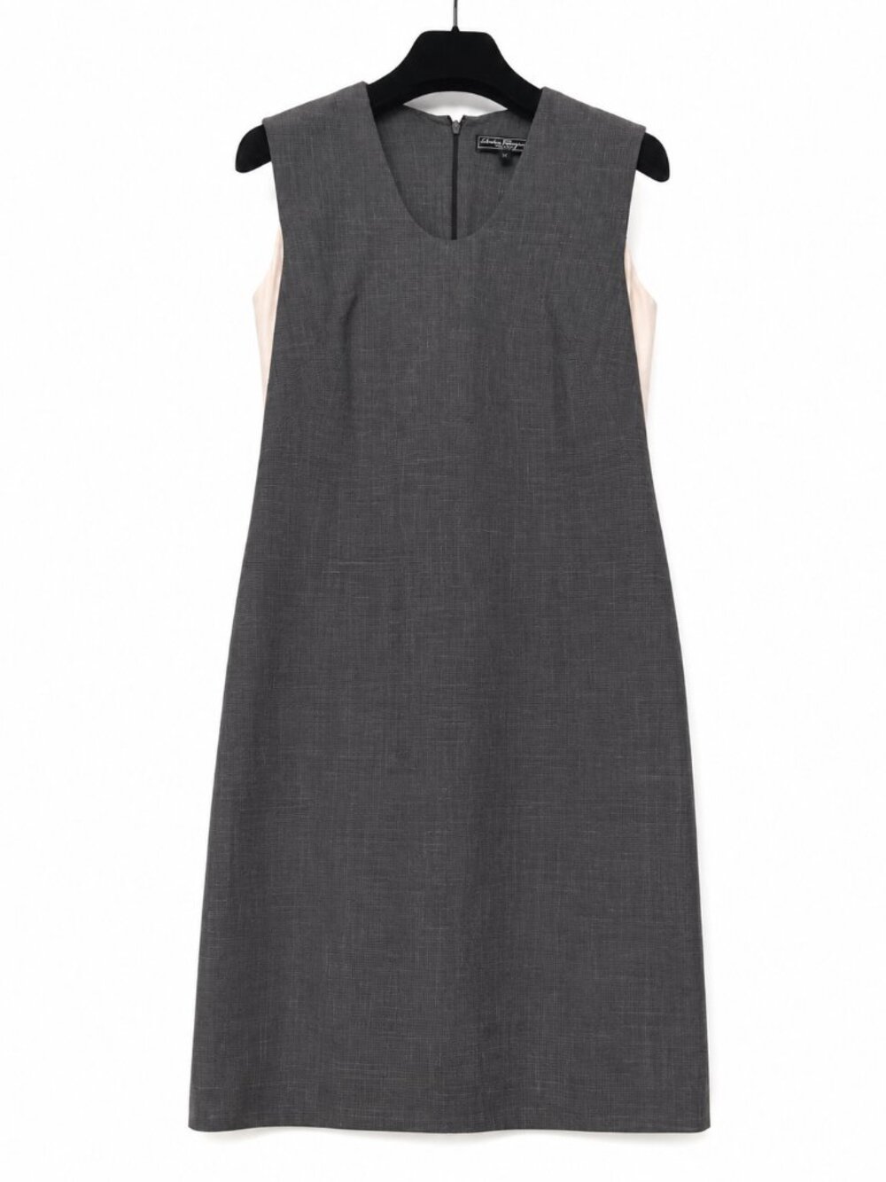 Ferragamo Super 150s Wool Silk Panel Dress IT 42 US 6